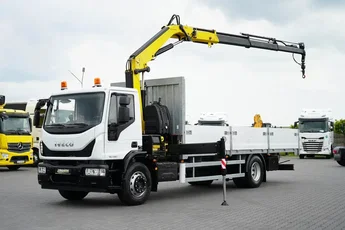 Iveco EUROCARGO / 180-250 / SKRZYNIOWY + HDS / HYVA HC - 153 / ROTATOR / PILOT