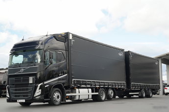 Volvo FH 460 / ZESTAW TANDEM / 120 M3 / PRZEJAZDOWY / 6x2 / I-SAVE / KLIMA POSTOJOWA / OŚ PODNOSZONA / DACH PODNOSZONY /