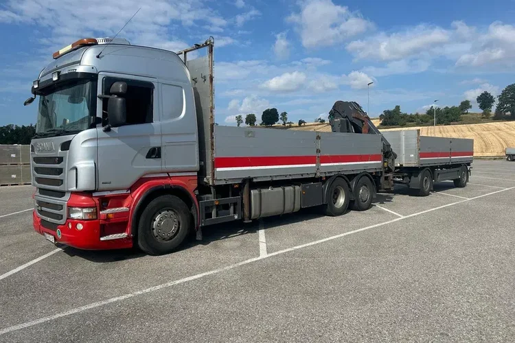 Scania R490 Palfinger PK 34002 SH E dźwig HDS Z Niemiec od pierwszego wlasciciela zestaw z przyczepą 6x wysów zdjęcie 1