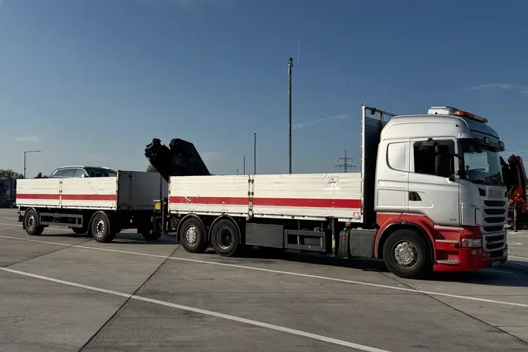 Scania R490 Palfinger PK 34002 SH E dźwig HDS Z Niemiec od pierwszego wlasciciela zestaw z przyczepą 6x wysów zdjęcie 6